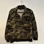 Derek Heart Camo Sherpa 1/4 Zip Up Pullover with Front Pocket- Size Large Photo 5