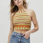 Urban Outfitters NWT UO Seraphina Striped High Neck Knit Top - Medium Photo 3