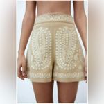ZARA  Embroidered High-waisted Shorts Photo 3