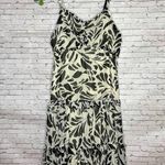 Alexis  for Target Black and White Paint Stroke Tiered Midi Dress Photo 0