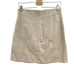 & Other Stories & Other‎ Stories Skirt Button Front Mini Linen Blend Natural Beige Size US 8 Photo 4