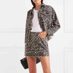 MOTHER The Vagabond Mini Fray Skirt in Greyscale Spot On Gray Size 2 Photo 1