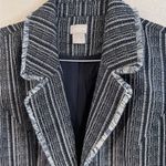 Chico's Navy and Silver Textured Fabric Blazer Photo 2
