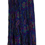 Vintage Paisley High Waist Capris Button Front Boho Hippie Flowy Size 9 Purple Photo 0