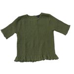 Ann Taylor  Olive Smocked Ruffle Hem Short Sleeve Top Photo 1