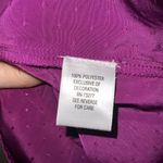 Elle  Purple Polka Dot Ruffle Sleeveless Drop Waist V Neck Blouse Small Photo 7