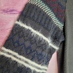 Free People  FAIRGROUND THERMAL WASHED BLACK WIDE NECK PATTERNED BELL SLEEVES XS Photo 3