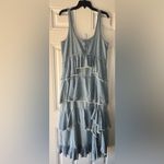 Pilcro  Anthropologie Sleeveless Tiered Ruffled Denim Midi Dress size small Photo 4
