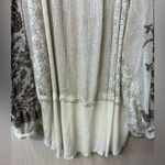 Free People  Embroidered Cream Brown Dreams Tunic Blouse Small Photo 3