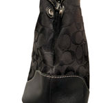 Coach  Classic Signature Black Canvas Handbag EUC Photo 12