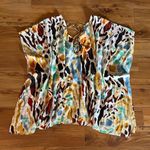 Anthropologie Printed Tropical Coverup Mini Dress New XS Photo 2