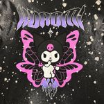 Kuromi Naughty Butterfly Sanrio Kawaii Splatter T-Shirt XL Photo 1