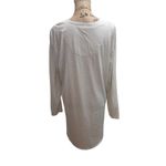 Jockey Womens Long Sleeve‎ Nightgown Blue Floral V Neck Sleepwear Pajama Dress White Size L Photo 2