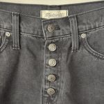 Madewell Black High Rise Buttonthrough Raw Hem Exposed Button Cutoff Shorts Photo 1