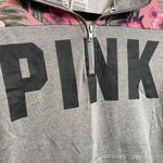 PINK - Victoria's Secret  Gray Tropical 1/4 Zip Pullover Sweater XS Photo 2