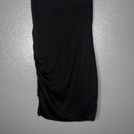 BTFBM Black Bodycon Midi Dress Women’s Sleeveless Ruched Side Casual Size M Photo 1