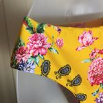 Unlisted Bright Yellow Floral High Leg Bikini Bottoms M Photo 7
