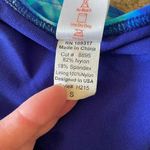 Swim Systems Blue Tie Dye Triangle Spaghetti Straps Tropical SZ S Blue Photo 10