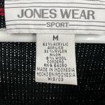 Jones Wear  wool blend winter snowflake sweater M black tie neck casual outdoor Photo 1