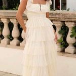 tiered ruffle maxi dress White Photo 1