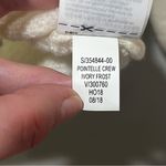 Gap Pointelle Crew Ivory Frost Cut Out Sweater Size XS Balloon Sleeve Off White Photo 5