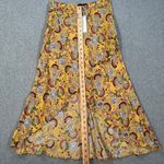 Sanctuary Floral Midi Skirt Women's X-Small Yellow Faux Wrap High Low New Photo 2