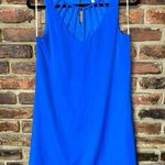 Sage  Royal Blue Sleeveless Cut-Out Caged Mini Shift Dress Women's Size 4 Photo 0