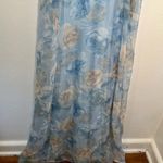EXPRESS Vintage  Tricot Maxi Dress Light Blue Floral Photo 8
