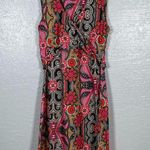 prAna Women M Multicolored Twist Front Floral Pattern Dress Sleeveless Stretch Photo 0