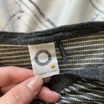 Akemi + Kin  Black Metallic Stripe V-Neck Long Sleeve Top Women’s Large Lurex Photo 12