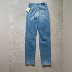 NWT MOTHER Superior The Tune Up Hover Cuff GTFO Wash Gold Label Jeans Blue Size 28 Photo 3