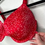 Victoria's Secret 32DDD Red & Pink Hearts Underwire Lined Demi Bra Photo 1