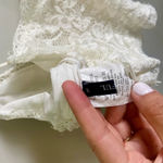 Zaful White Lace Cropped Tank w/ Side Zipper Size M Excellent Condition Photo 3