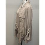 Torrid Womens Jacket Drape Front Drawstring Anorak Light Tan Sz 2 Photo 4
