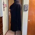 Calvin Klein  black cotton cowl neck sweater size S crochet neck and wrists Photo 3