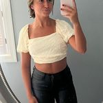 Edikted Luna Faux Leather Flare Jeans Photo 6