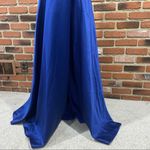 XScape Women's Off Shoulder Blue Formal Dress Sz 6 Long Royal Blue Gown Photo 10