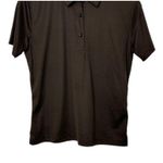 Ann Taylor Short Sleeve Brown Polo Shirt Women's Size Medium Photo 3