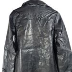 Nasty Gal  Collection Black Faux Leather Longline Trench Coat Jacket Women's‎ M Photo 4