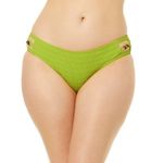 Time & Tru NWT swimsuit Crinkle Bikini Bottoms Bead Accents Green size X-Large Photo 6