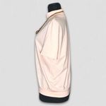 Vintage 90s Oversized Light Pink Blouse Mock Neck Medium Photo 3