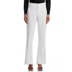 AQUA  White Flare Leg Trousers Button Accents Career Pants Size‎ L Photo 1