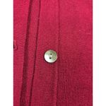 Talbots  Solid Dark Red Classic Thin Button Front Cardigan Sweater Silk Blend L Photo 1