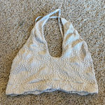 Free People  Cream Textured Halter Top Photo 0