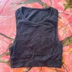 SKIMS dark brown ribbed sports bra high neck active tank top Photo 3