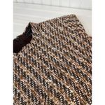 Ann Taylor Brown Tweed Mock Neck Metallic Shimmer Sheath Office Dress Size 14 Photo 0