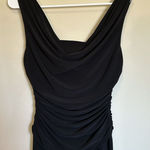 R & M Richards  Womens Sleeveless Black‎ Ruched Wide Leg Jumpsuit Size 6 Photo 0