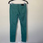 Kate Spade  Saturday Jeans Teal Green Turquoise Two Toned Skinny Pants Sz 25 Photo 1