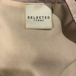 ASOS 💜 Selected Femme via Splatter Print Tie Waist 3/4 Sleeve Dress Photo 3