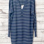 prAna NEW with tags Blue and White Milani Henley Sweater Dress Medium, MSRP $109 Photo 1